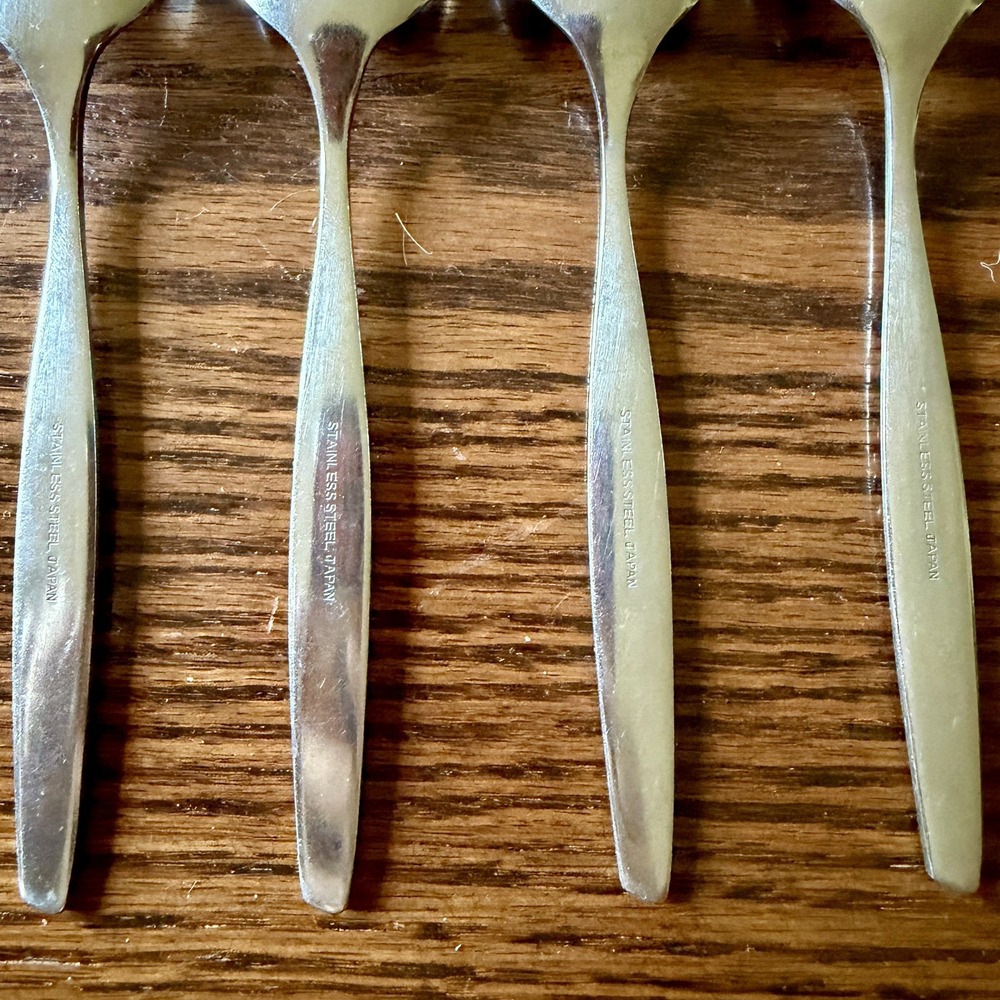 Vintage 11-Piece Stainless Steel Japan Rose Floral Flatware Lot - Picture 6 of 7
